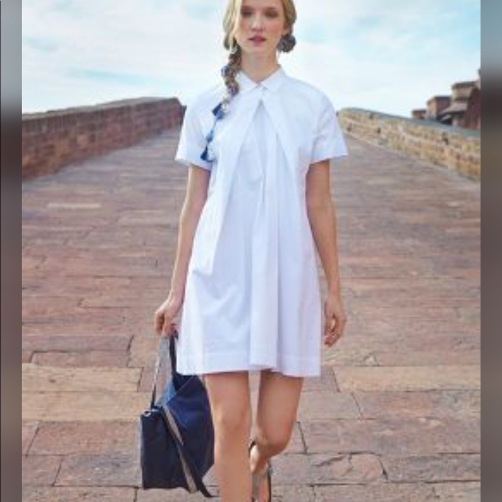 Anthropologie Isabella Sinclair white collar dress